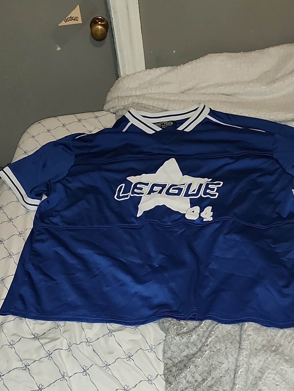 League Blue Short-Sleeve Star Graphic Jersey